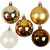 Christmas Ornaments, D: 6 cm, 20 pcs, golden harmony [HOB-52158]