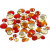 Rhinestones, size 6+9+12 mm, 360 pcs, red harmony [HOB-52243]