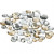 Rhinestones, size 6+9+12 mm, 360 pcs, golden/silver harmony [HOB-52245]