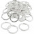 Key Chain, D: 28 mm, 50 pcs, silver-plated [HOB-52604]