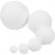 Cotton Ball Mix, D: 12+15+20+30+40+50 mm, 240 pcs, white [HOB-54000]