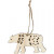 Ornament, H: 4.5 cm, W: 7.5 cm, 4 pcs, plywood [HOB-55320]