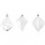 Glass Ornaments, D: 7+7.9+8 cm, H: 9.6+9.8+10.5 cm, 3 pcs, transparent [HOB-55901]