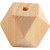 Diamond-Shaped Bead, W: 20 mm, hole size 3 mm, 6 pcs, pine [HOB-56125]