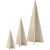 Christmas Tree / Cone, H: 10+15+25 cm, D: 10+7+5 cm, 3 pcs, plywood [HOB-56412]