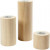 Candle Holders, H: 14.5+9+6.5 cm, hole size 2.3 cm, 3 pcs, poplar wood [HOB-56413]