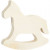 Rocking horse, H: 13.5 cm, L: 13 cm, 1 pc, plywood [HOB-56419]