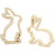 Bunnies, H: 14 cm, W: 13 cm, 2 pcs, plywood [HOB-56433]