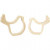 Chick Silhouettes, H: 13 cm, W: 13 cm, 2 pcs, plywood [HOB-56434]
