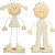 Boy and Girl, H: 18 cm, 1 pair, poly wood [HOB-566000]