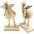 Wooden Cone Angels, H: 15 cm, 2 pcs [HOB-566361]