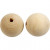 Wooden Bead, D: 50 mm, hole size 8 mm, 20 pcs, china berry [HOB-566790]