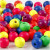 Neonmix Wooden Beads, D: 8 mm, hole size 2.5 mm, 500 g, china berry [HOB-56693]