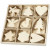 Wooden Ornament, size 7-8 cm, thickness 3 mm, 72 pcs, plywood [HOB-56742]
