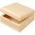 Jewellery Box, size 9x9x5 cm, inner size 7.5x7.5x3 cm, 8 pcs, paulownia [HOB-57732]