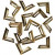 Metal Corners, size 19x19 mm, inner size 5 mm, 150 pcs, gold [HOB-58010]