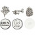 Wooden Stickers, size 25-35 mm, 6 pcs [HOB-580360]