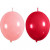 Balloons, 8 pcs, light red, red [HOB-59180]