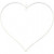 Heart, size 13x13 cm, thickness 25 mm, 10 pcs, white [HOB-59347]