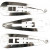 Hair Clips, W: 14 mm, L: 45 mm, 10 pcs, silver-plated [HOB-600991]