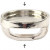 Cabochon Spacer Bead, D: 15 mm, hole size 3x10 mm, 25 pcs, silver-plated [HOB-60143]