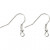 French Ear Wires, L: 18 mm, 10 pcs, silver-plated [HOB-603020]