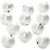 Glitter Bead, D: 12 mm, hole size 1 mm, 20 pcs, silver-plated [HOB-60668]
