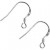 French Ear Wires, L: 14 mm, 10 pcs, sterling silver [HOB-60846]