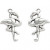 Jewellery Pendant, H: 30 mm, W: 18 mm, 2 pcs, silver-plated [HOB-61177]
