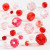 Faceted Bead Mix, size 4-12 mm, hole size 1-2.5 mm, 45 g, red harmony [HOB-618851]