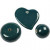Trend Ceramic Beads, size 24-36 mm, hole size 2-3 mm, 3 mixed, dark green [HOB-63646]