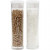 Rocaille Seed Beads, size 15/0, D: 1.7 mm, 2x7 g, white, rose gold [HOB-68683]