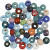 Glass Bead Mix, D: 9 mm, hole size 2.5-3 mm, 500 g, asstd colours [HOB-69280]