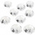 Crystal Beads, size 10x12 mm, hole size 1 mm, 30 pcs, Gloss transparent [HOB-69668]