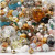Faceted Bead Mix, size 3-15 mm, hole size 0.5-1.5 mm, 400 g, multi color harmony [HOB-69876]