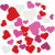 EVA Foam Hearts, size 20-50 mm, thickness 2 mm, 1360 mixed, asstd colours [HOB-79015]