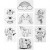 Shrink Plastic Sheets with Motives, sheet 10.5x14.5 cm, 36 sheets [HOB-79072]