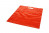 Plastic Carrier Bags Red 33.6x33.6 + 6.4cm 75 micron with Grip Seal (100 pieces) [ZH13RD5]