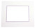 Mount Board Double thick Ivory/Silver 12.7x17.8cm with 6.7x11.8cm Window (10 pieces) [MD20059]