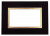 Mount Board Double thick Black/Gold 27.9x35.6cm with 19.4x24.5cm Window (10 pieces) [MD20176]