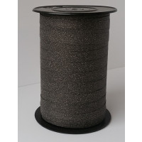 Curling Ribbon Lido Glitter Black 10mm x 100 meter (1 roll) [HV-LID10BL]
