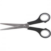 Multi universal scissors, L: 17 cm, 12 pcs, black [HOB-11196]