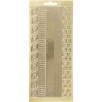 Stickers, sheet 10x23 cm, 1 sheet, gold [HOB-170024]
