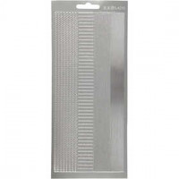 Stickers, sheet 10x23 cm, 1 sheet, silver [HOB-170029]