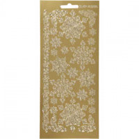 Stickers, sheet 10x23 cm, 1 sheet, gold [HOB-170086]