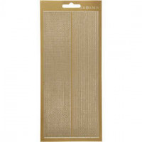 Stickers, sheet 10x23 cm, 1 sheet, gold [HOB-170106]