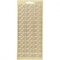 Stickers, sheet 10x23 cm, 1 sheet, gold [HOB-170119]