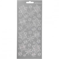 Stickers, sheet 10x23 cm, 1 sheet, silver [HOB-170145]