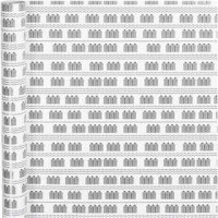 Wrapping paper, W: 70 cm, 80 g, 4 m, white, black [HOB-190140]