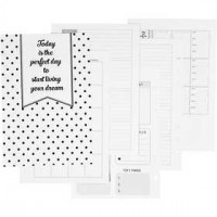 Calender pages, size 142x210 mm, 120 g, 1 pc, white [HOB-192654]